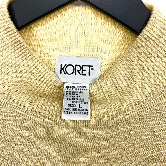 Vintage KORET Metallic Gold Sweater - Picture 15 of 16